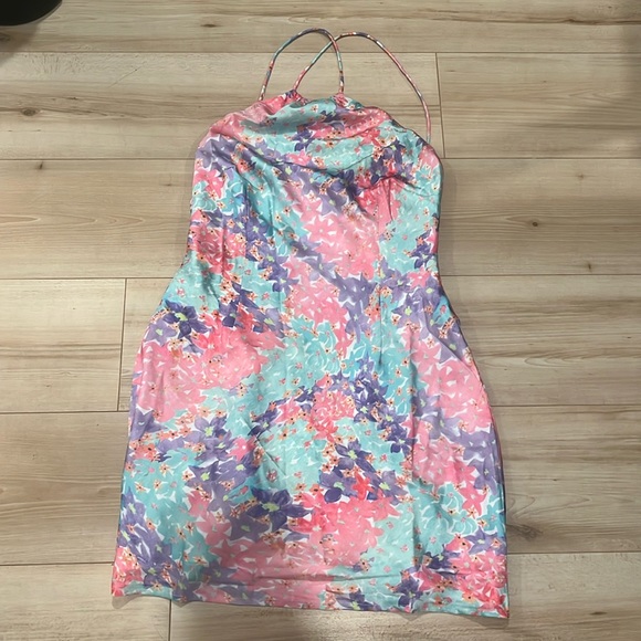 Showpo shiny satin mini dress - Picture 2 of 5